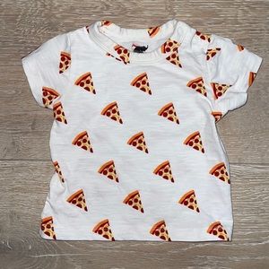 Monica + Andy Short Sleeve Crew Neck Tee 6-9 Months Pizza Day